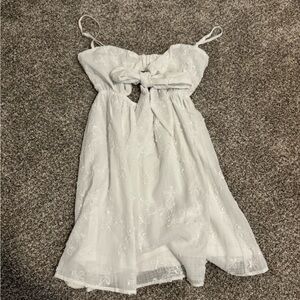 White Lace Bow Dress Princess Polly